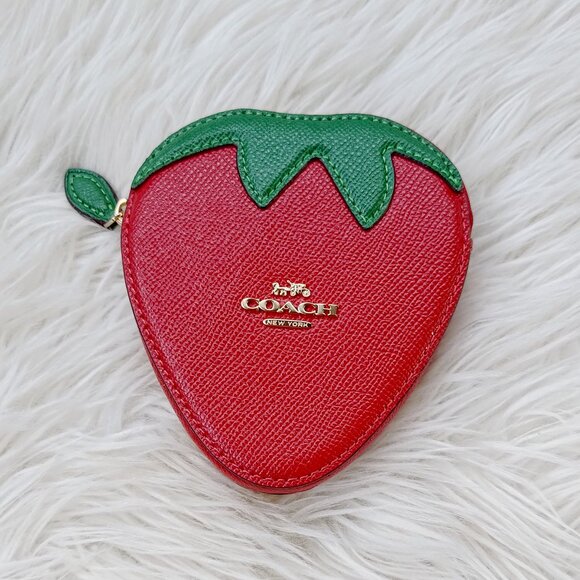 Coach Strawberry Coin Case CAN28 - Picture 1 of 7